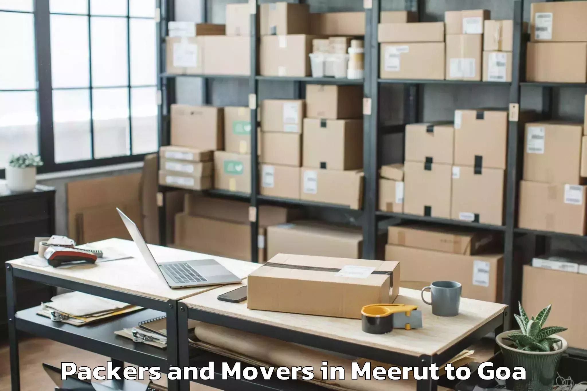 Get Meerut to Dicholi Packers And Movers